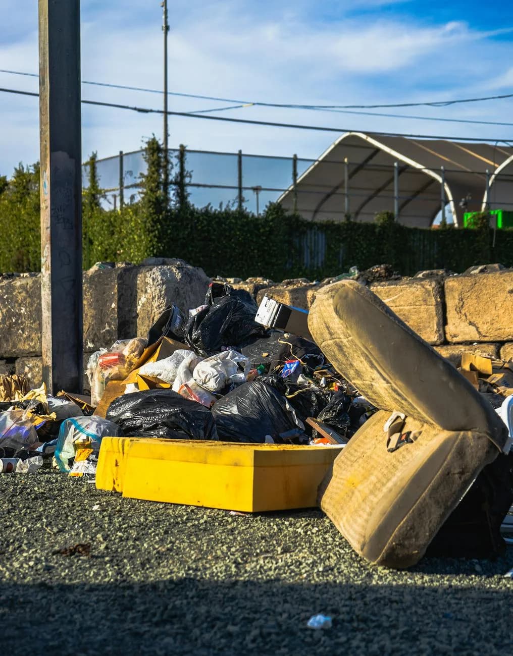 Outdoor Scene Of A Garbage Pile Includin 2