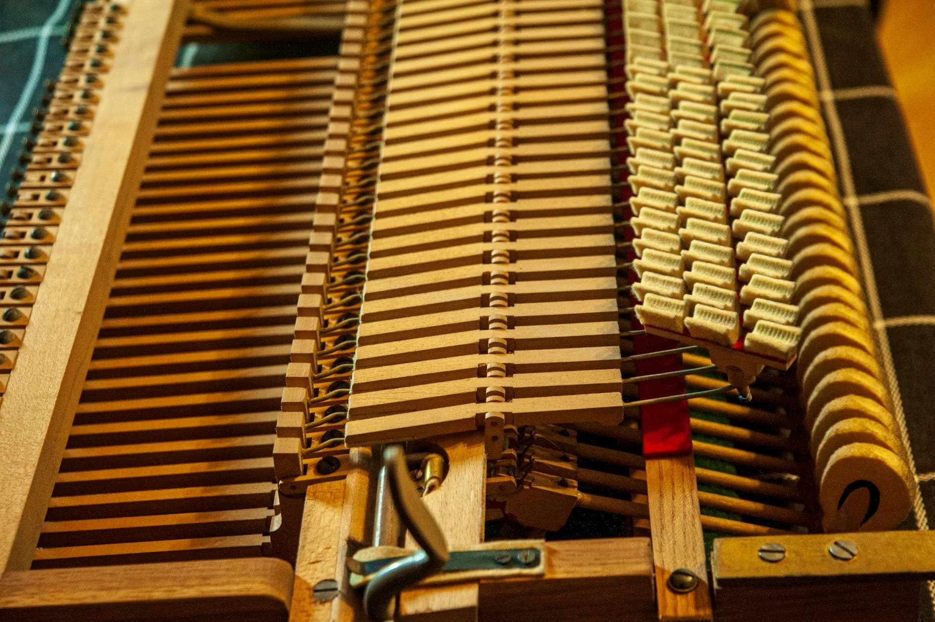 Detailed View Of Piano Internal Mechanis 4