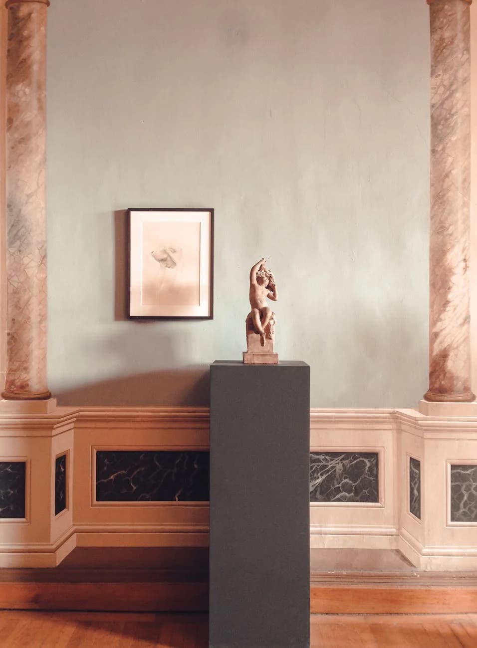 A Serene Art Exhibition Featuring A Scul 1