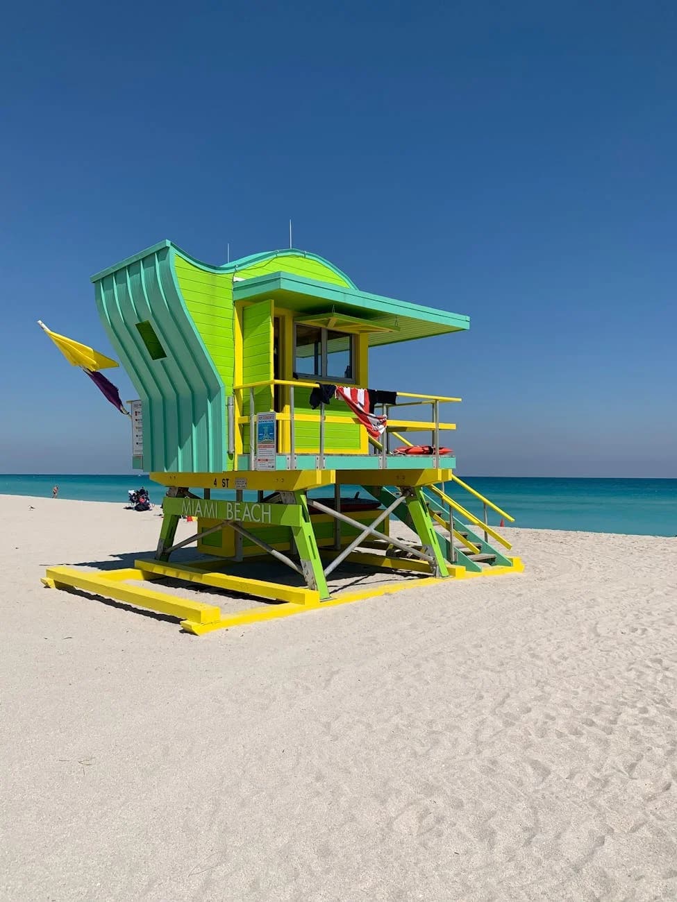 Vibrant Lifeguard Tower On Sandy Miami B 4