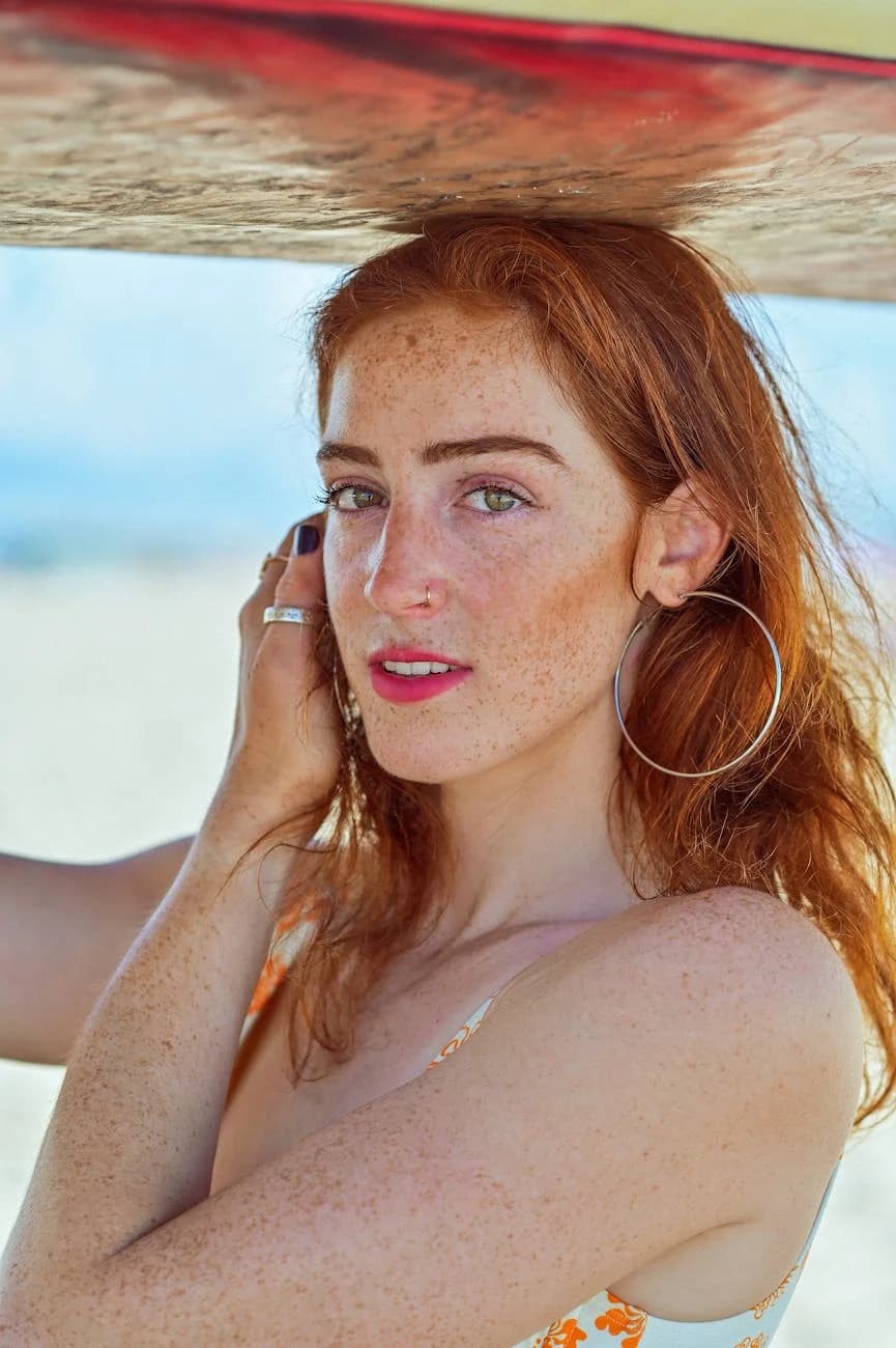 Vibrant Portrait Of A Redhead Woman Enjo 2