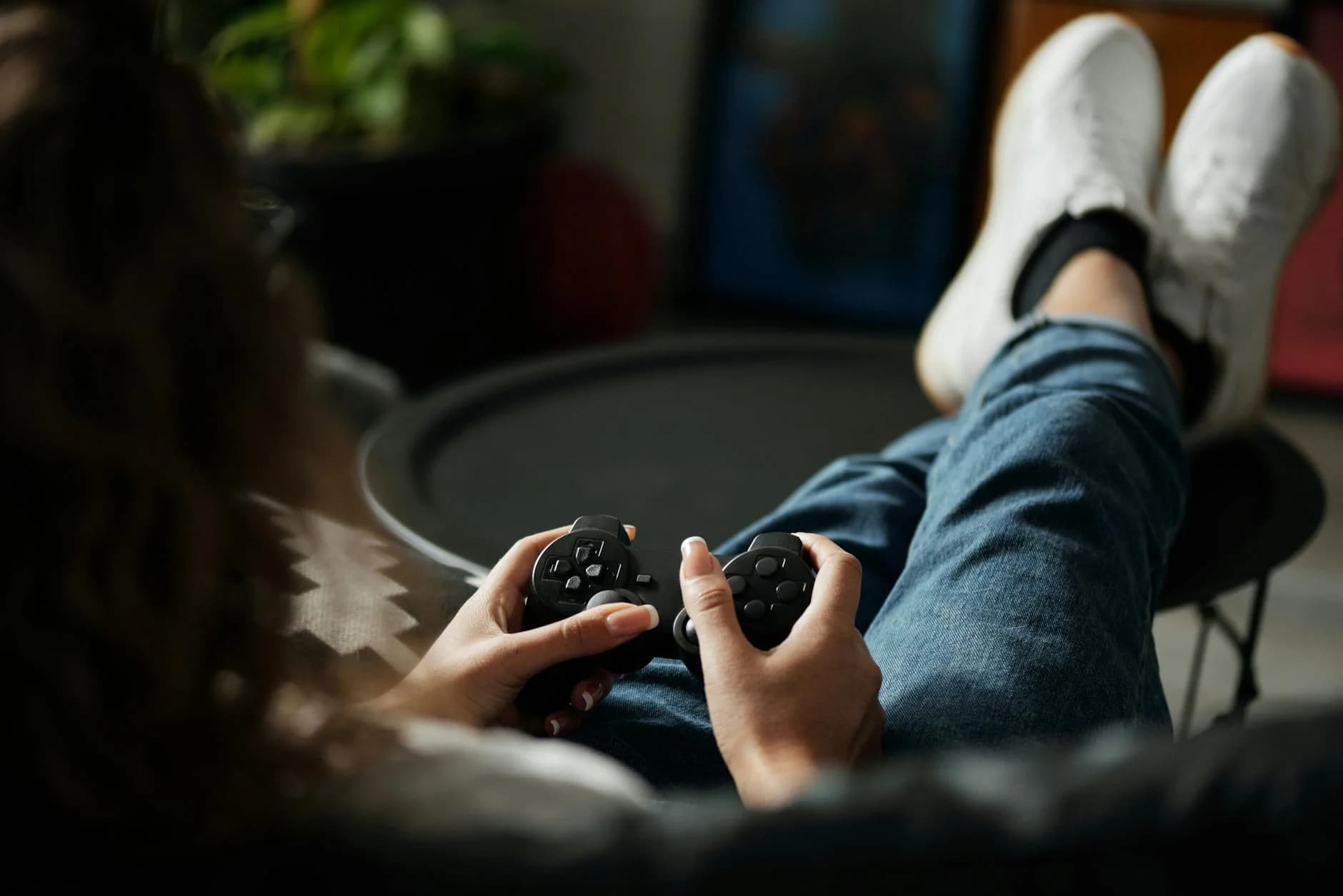 Close Up Of Woman Gaming With A Controll 2