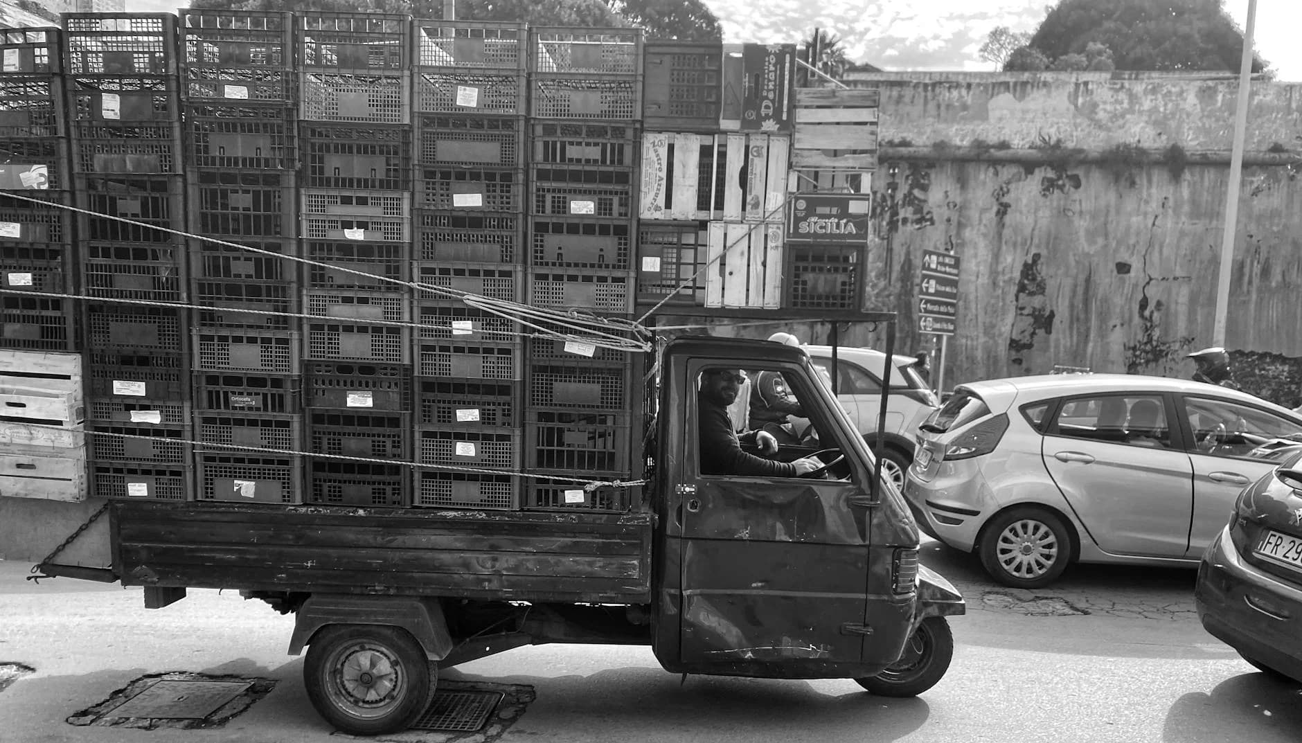 Black And White Photo Of A Rustic Truck 3