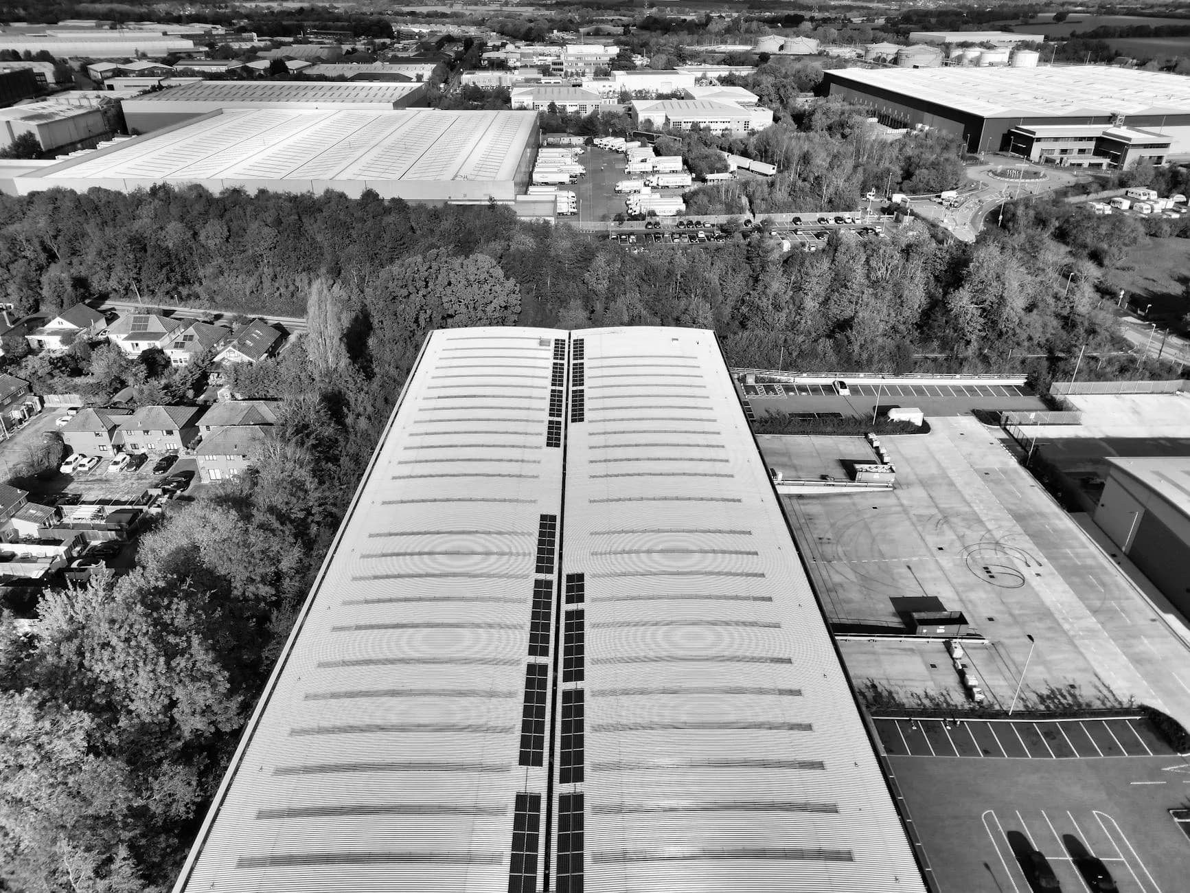 Black And White Aerial Shot Of Hertfords 3