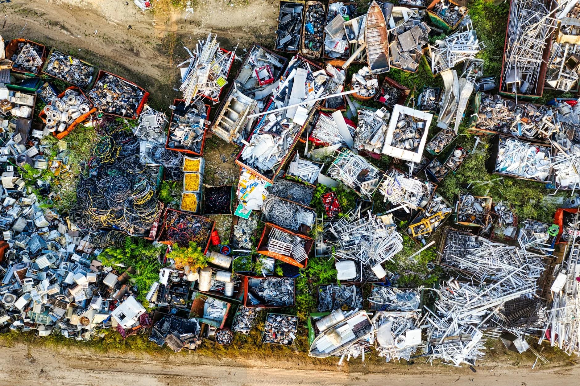 Aerial Shot Showcasing Diverse Scrap Met 4