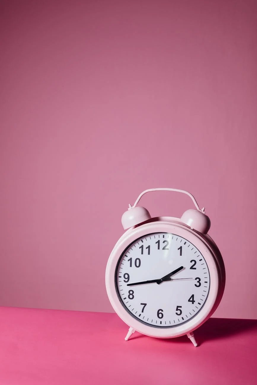 Pink Alarm Clock On Pastel Background Sh 4