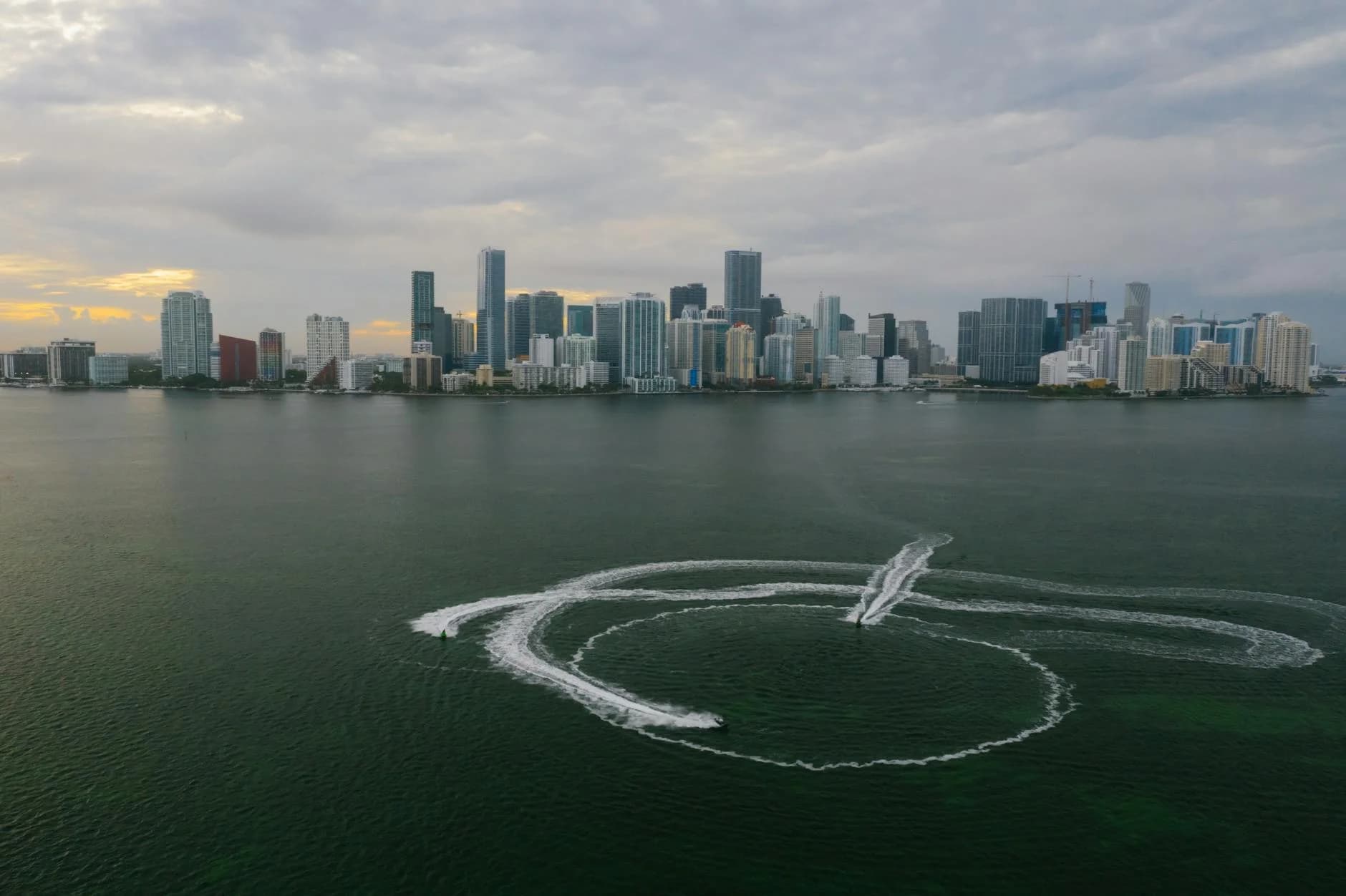 Loc Aerial Shot Of Miami S Skyline With Wate 1