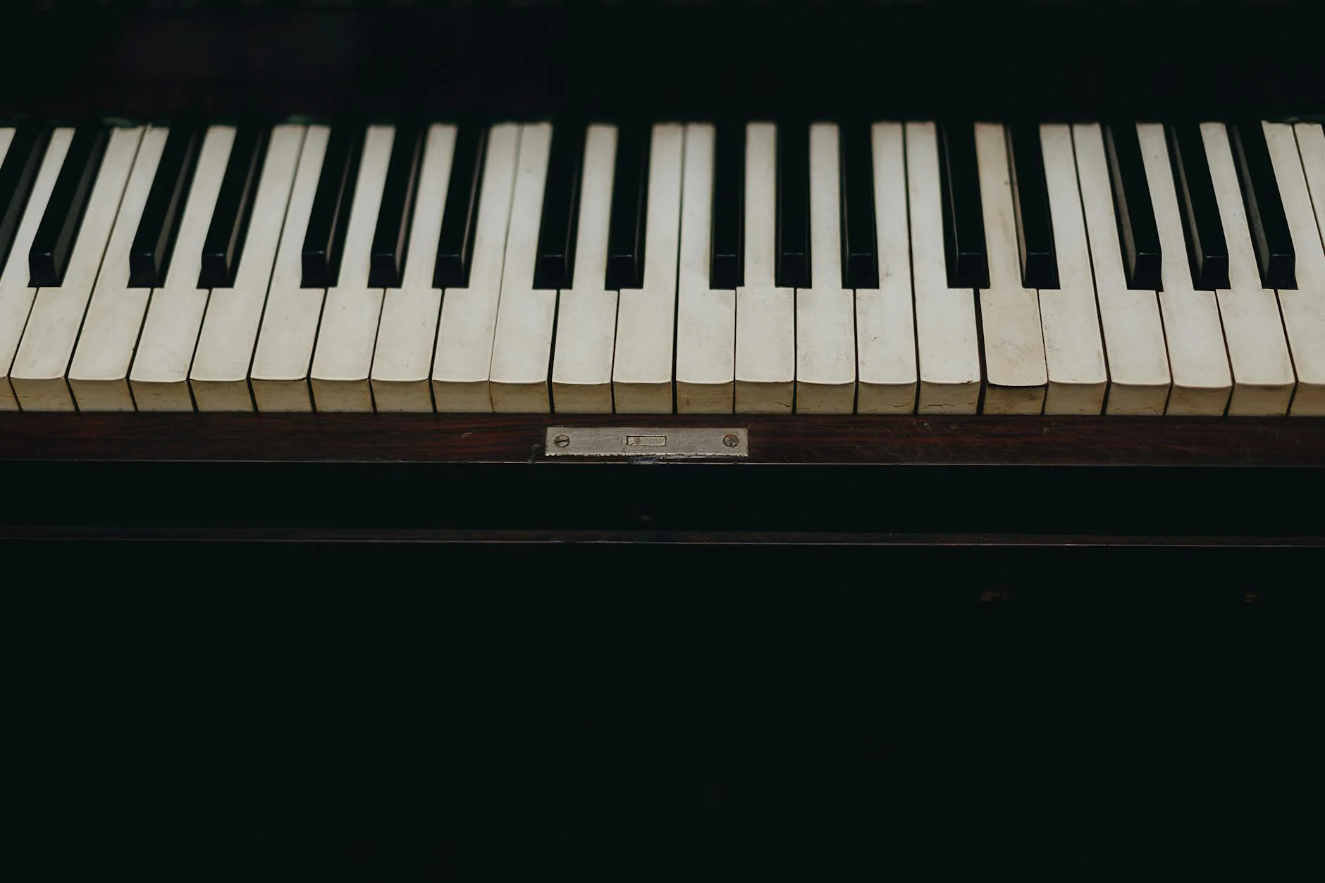 A Close Up View Of Vintage Piano Keys Sh 3