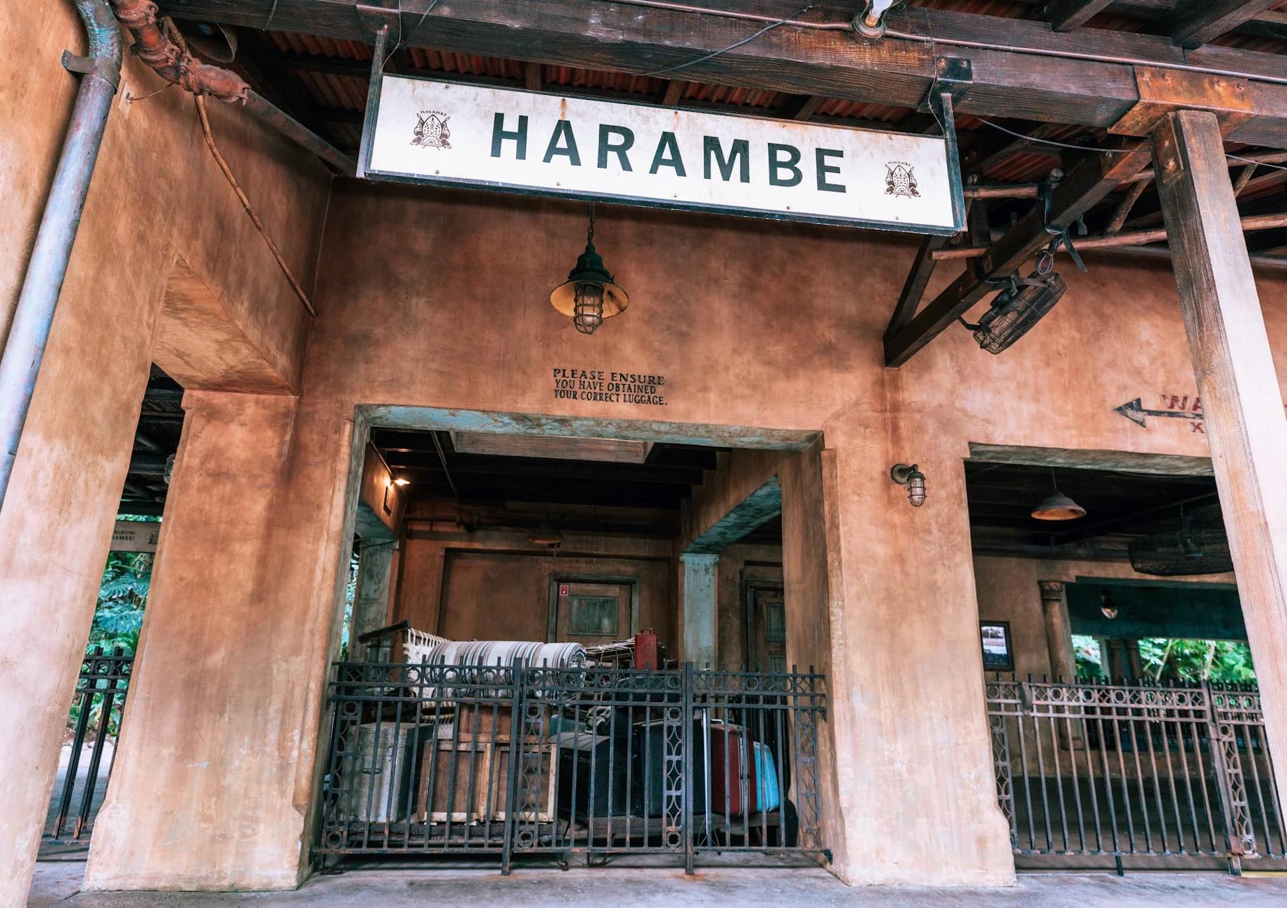 Entrance To Harambe With A Rustic Theme 4