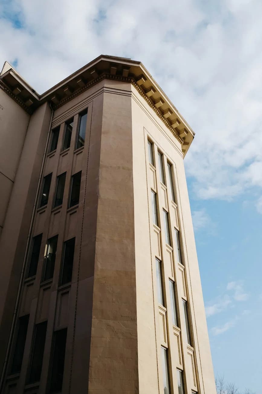 Low Angle View Of A Modern Urban Buildin 5