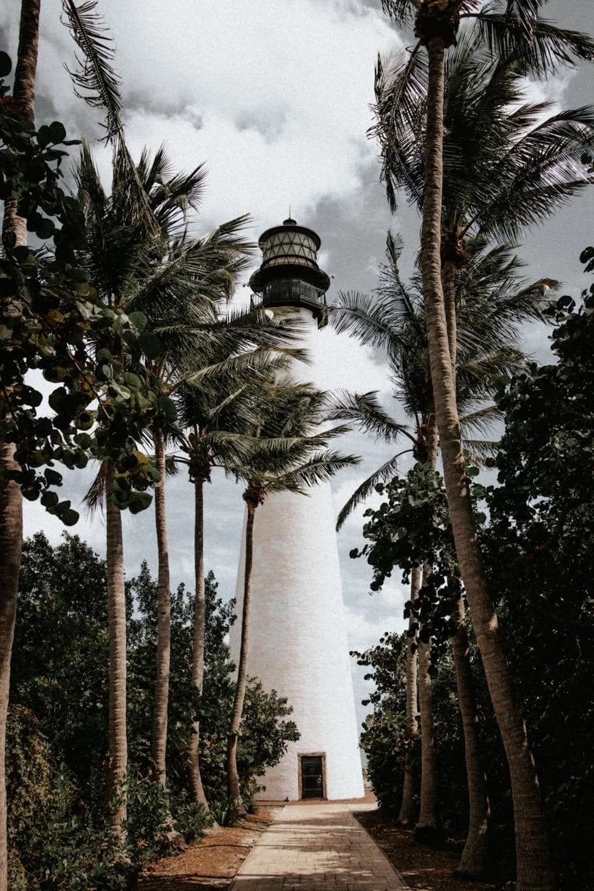Vertical View Of Cape Florida Lighthouse 3