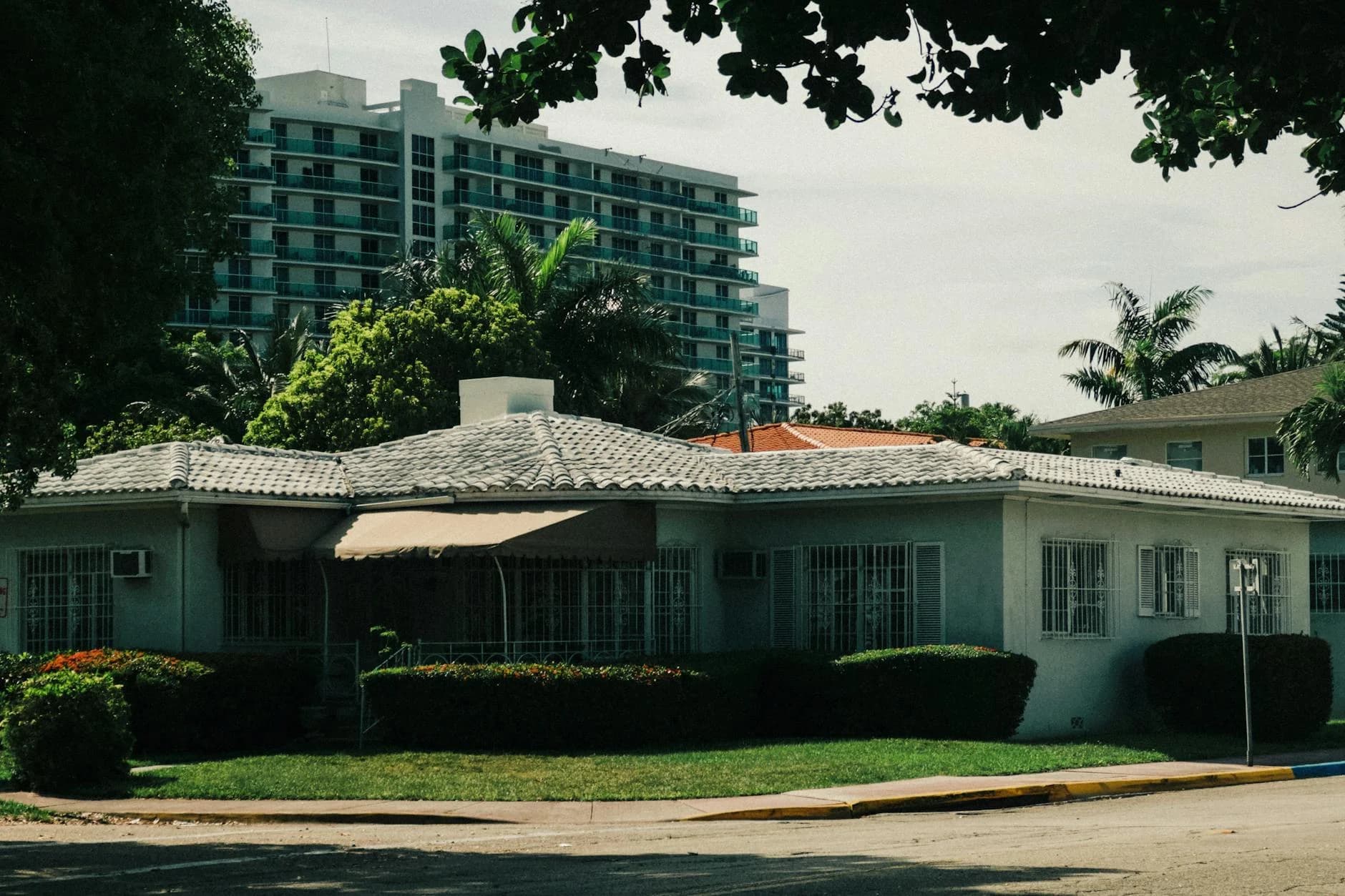 Suburban House With Lush Greenery And A 3