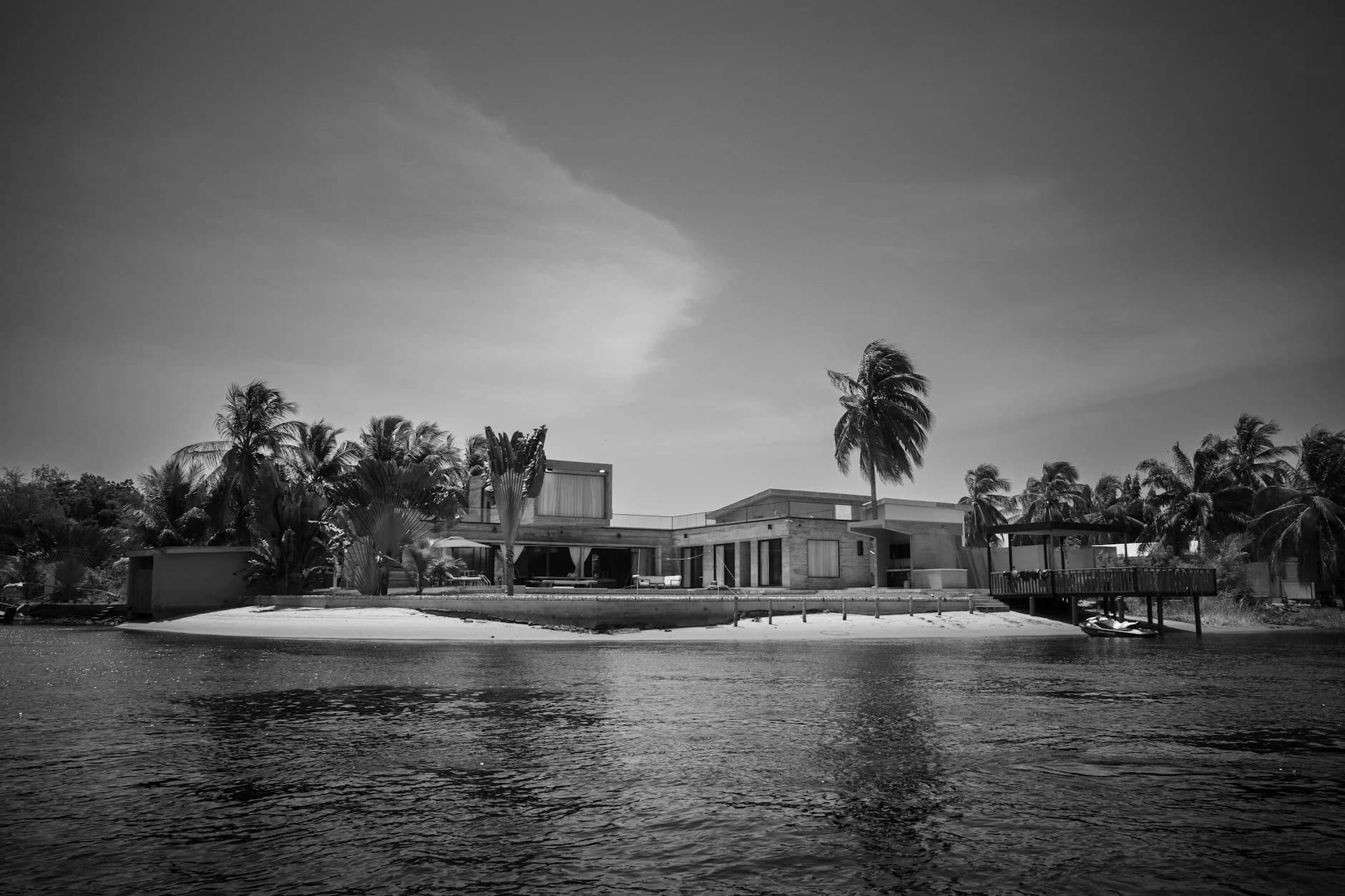 Black And White Image Of A Modern Luxury 3