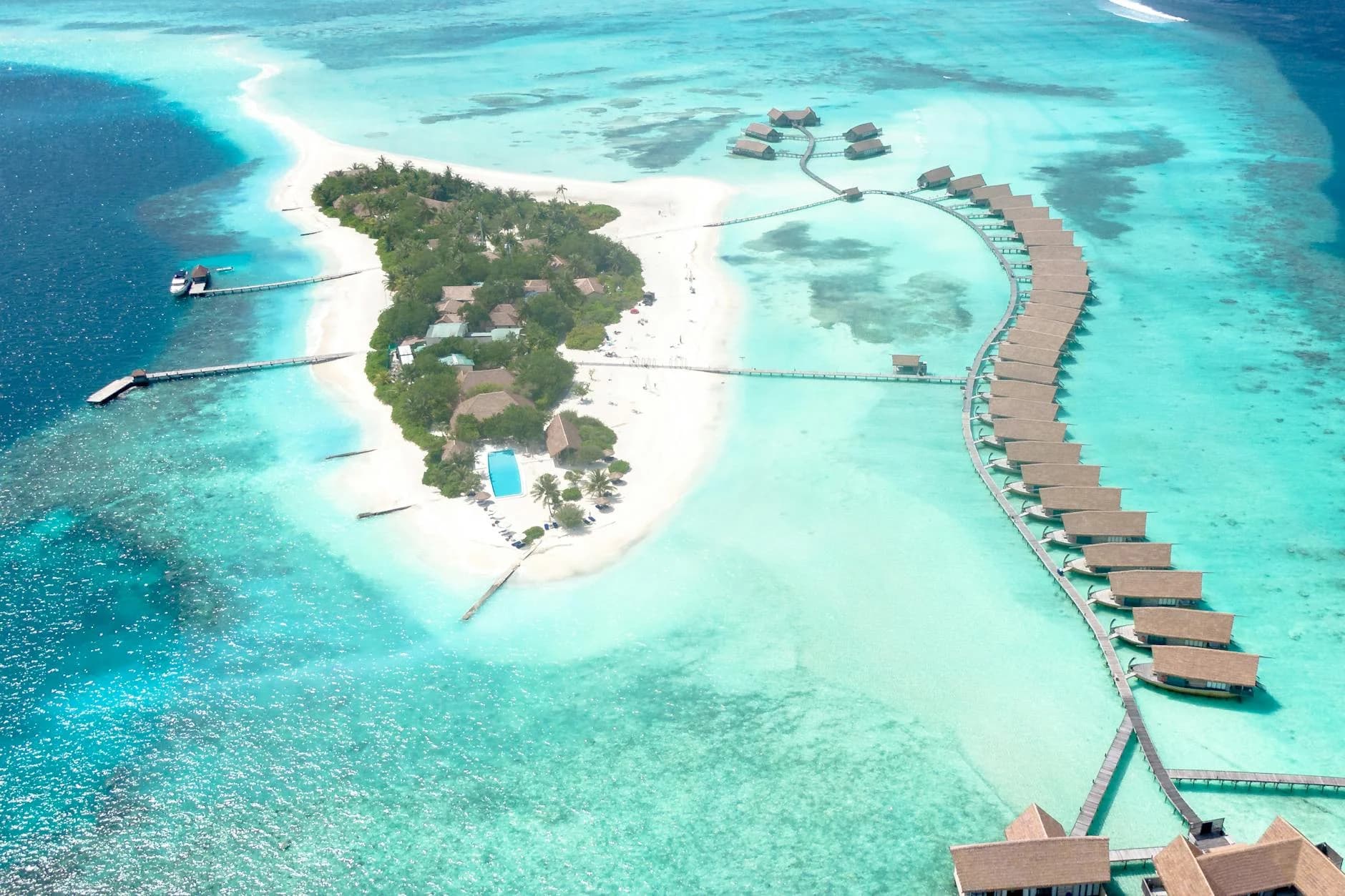 Stunning Aerial View Of A Maldives Resor 2