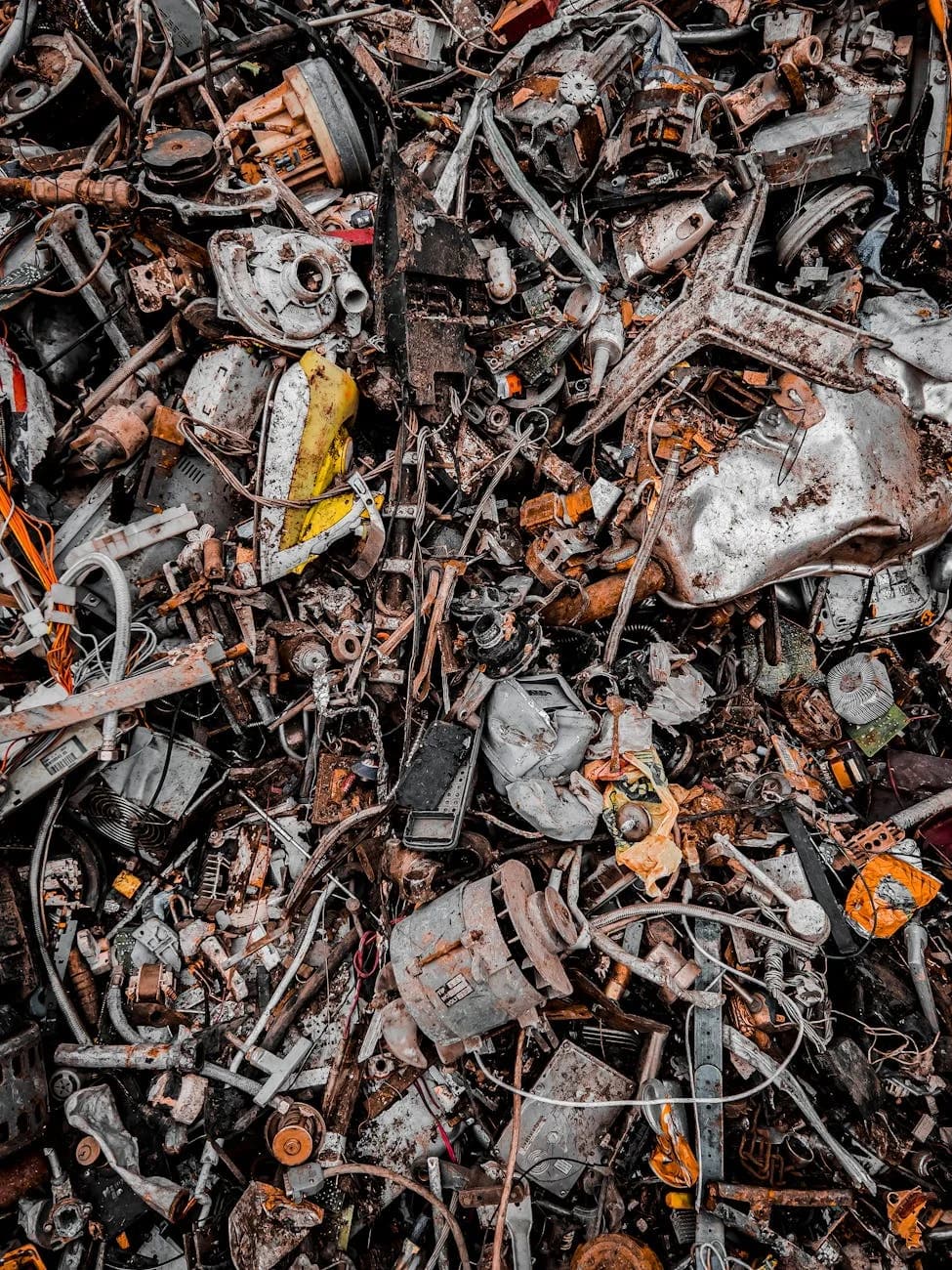 A Chaotic Pile Of Metal Scrap And Waste 1