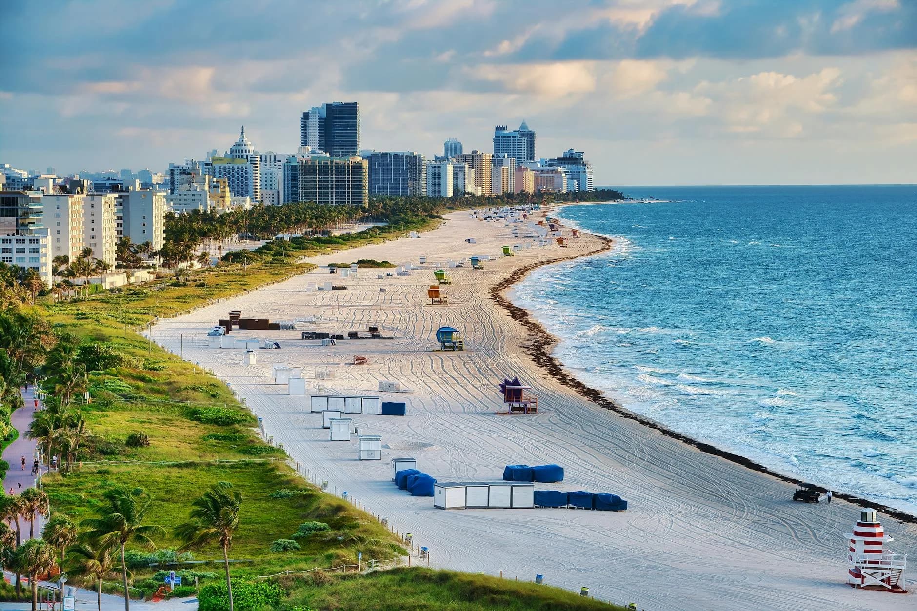 Aerial Photo Of Miami Beach With Skyline 4