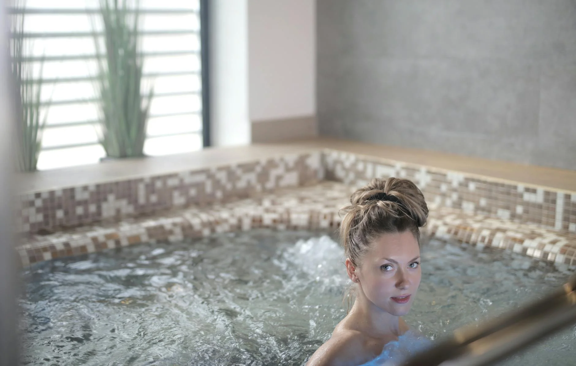Woman Enjoying A Relaxing Soak In A Mode 3
