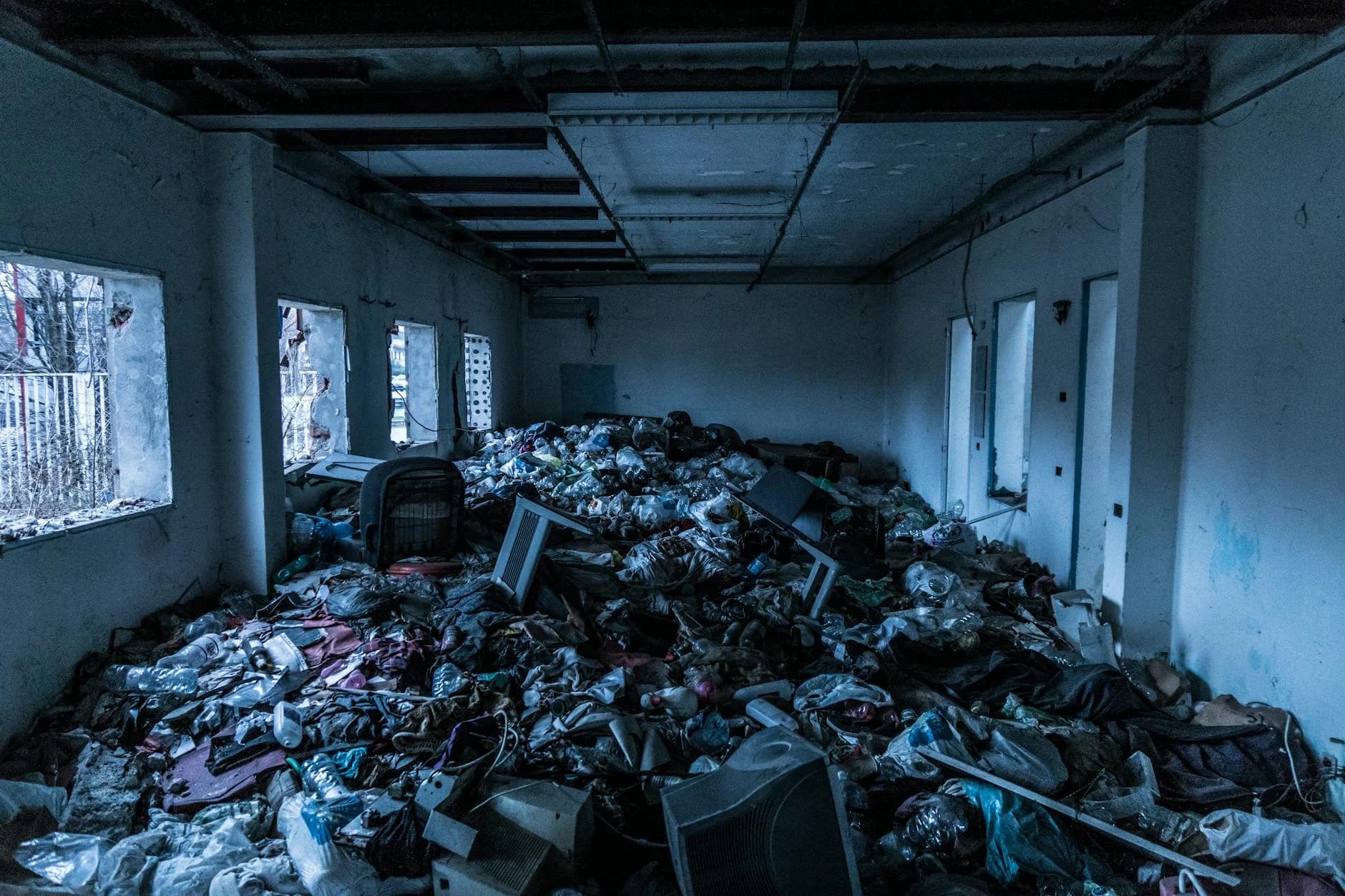 Interior Of An Abandoned Building Clutte 3