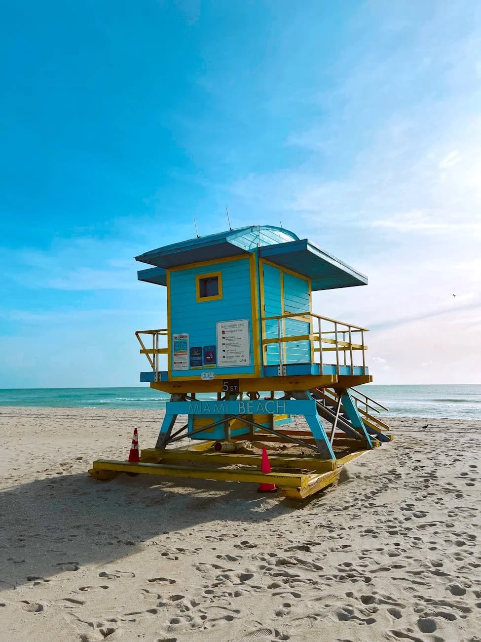 Vibrant Lifeguard Tower On The Sandy Sho 3