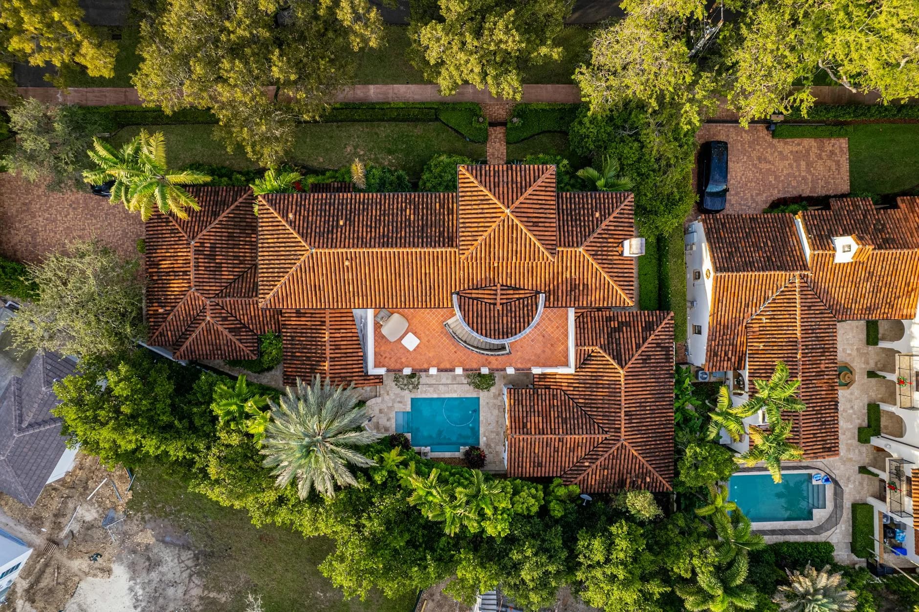 An Aerial Shot Of A Luxury Home In Miami 2