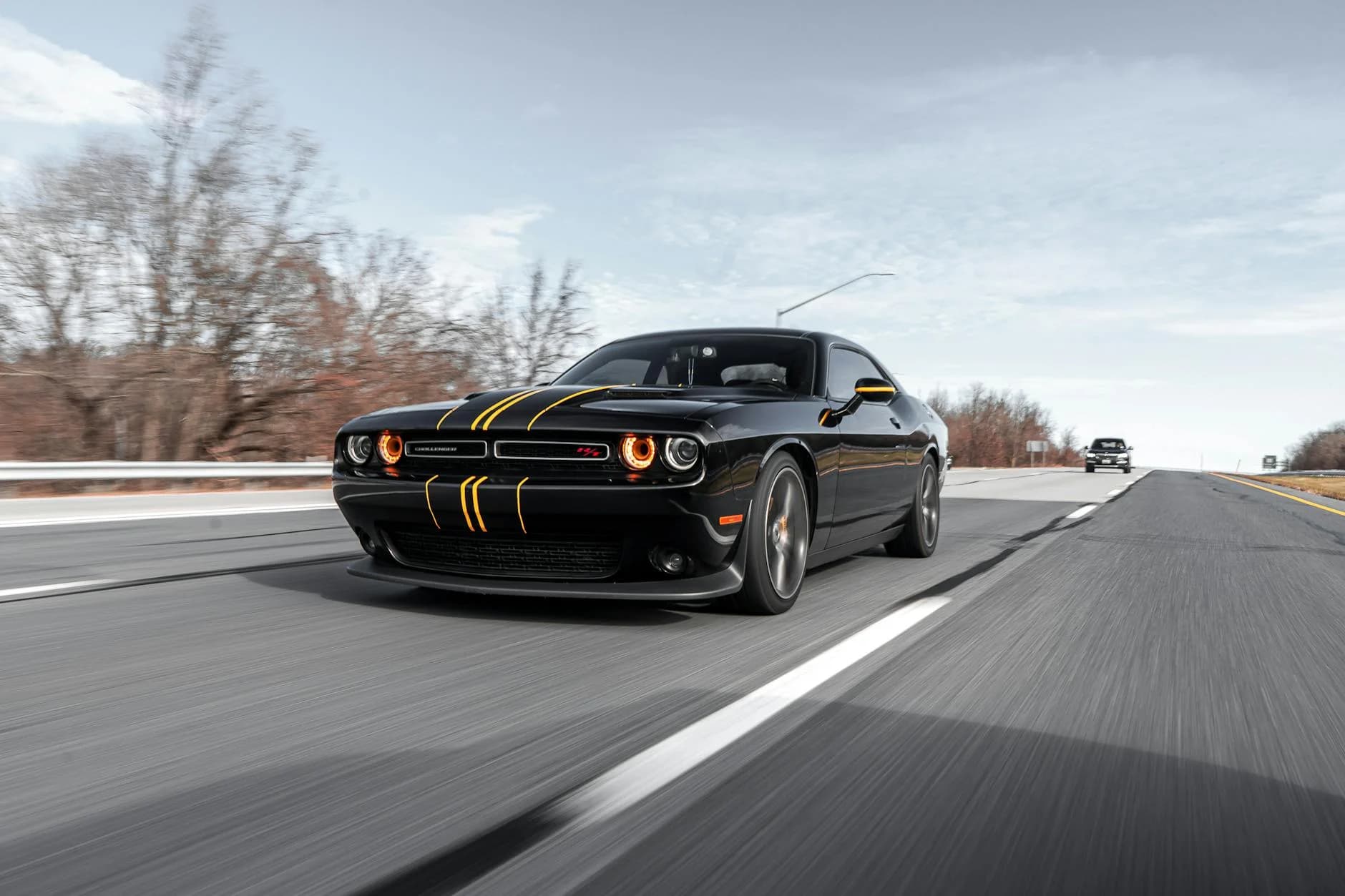 High Performance Black Car Driving Fast 3