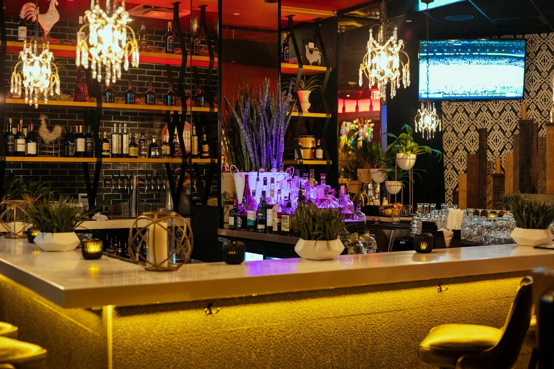 Stylish Bar Interior With Decorative Lig 1