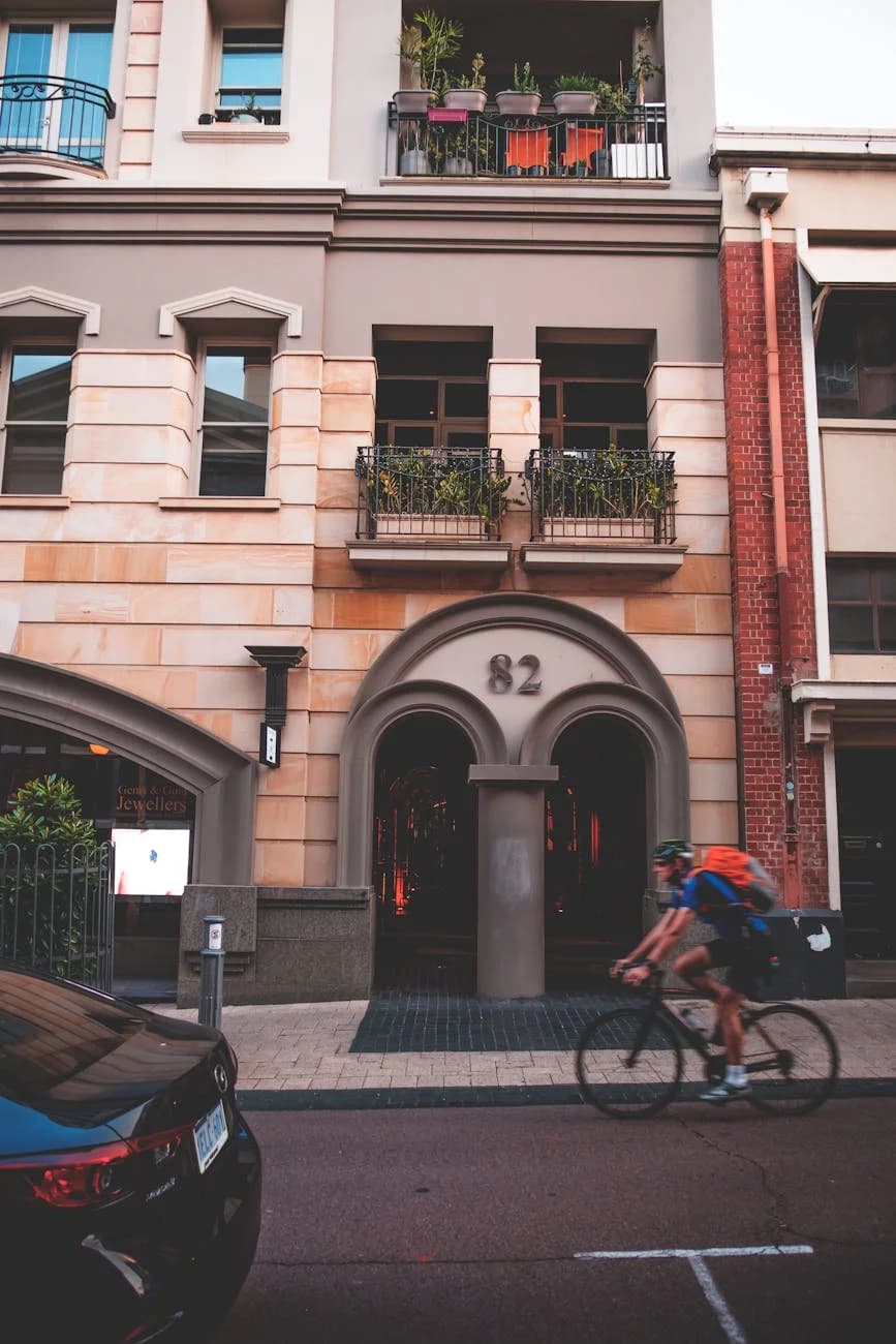Side View Of Anonymous Cyclist Riding Bi 1