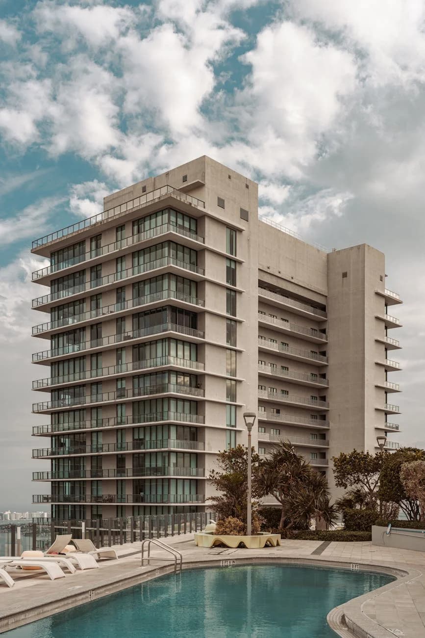 A Modern Miami High Rise Building With A 4