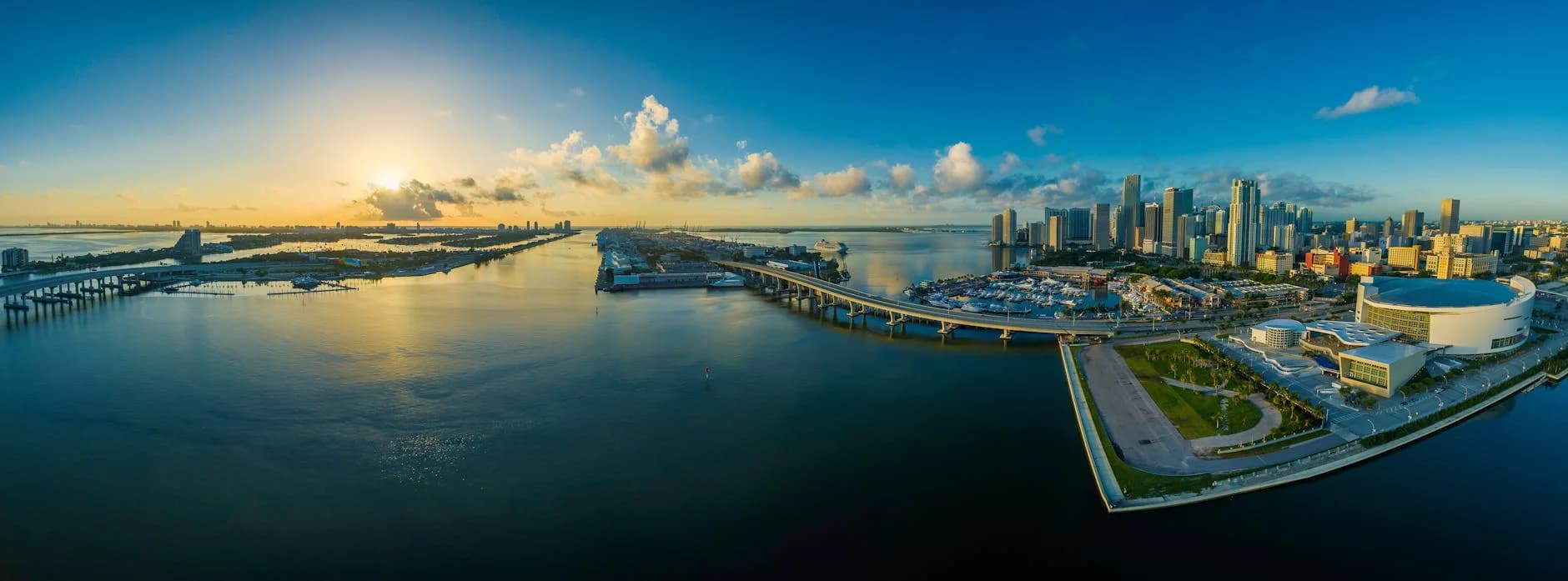 Aerial View Of The Miami Skyline With Su 5